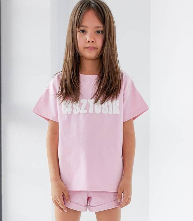 T-shirti ALL FOR KIDS sztosik jasny róż