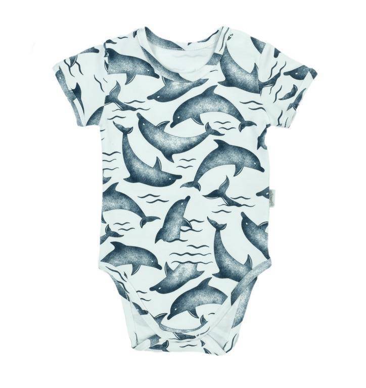 Body niemowlęce krótki rękaw Delfin Nicol