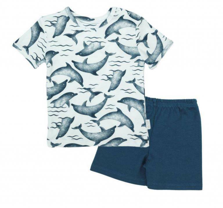 Komplet dziecięcy chłopięcy T-shirt + krótkie spodenki Delfin Nicol