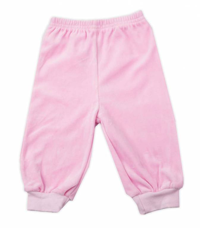Spodnie niemowlęce welurowe NICOL różowe
