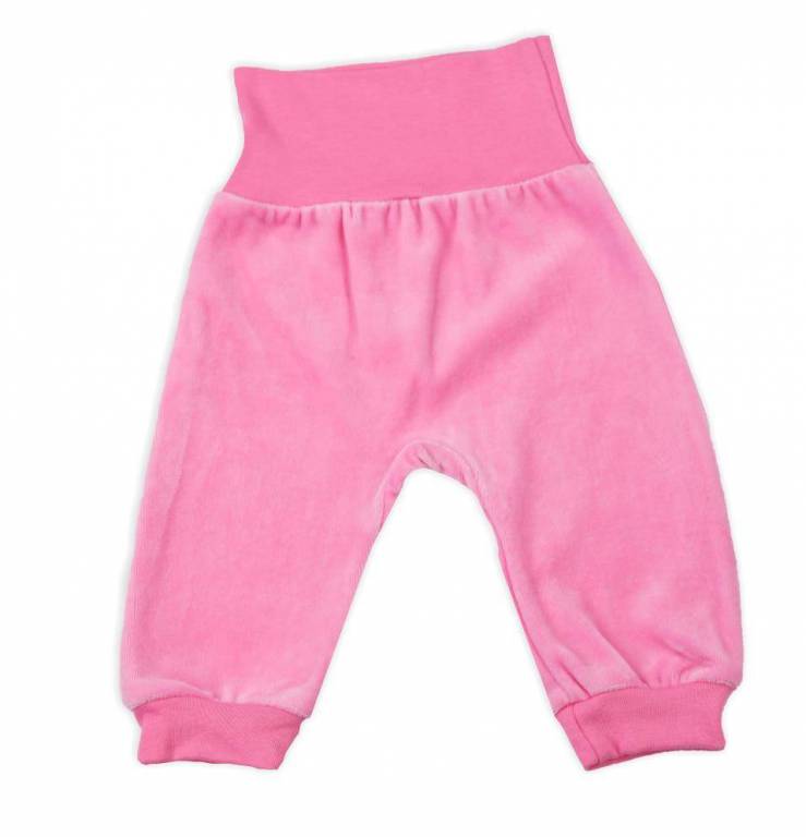 Spodnie niemowlęce welurowe NICOL różowe