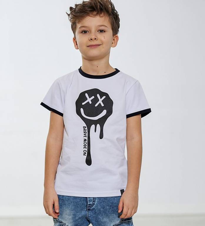 T-SHIRT ALL FOR KIDS SMILE BIAŁY
